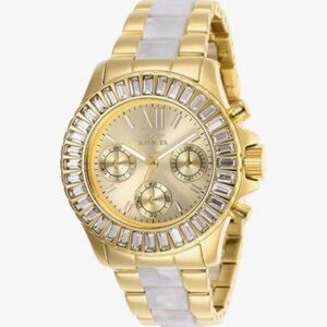 Invicta Gold and White Women's  angel Quartz Watch